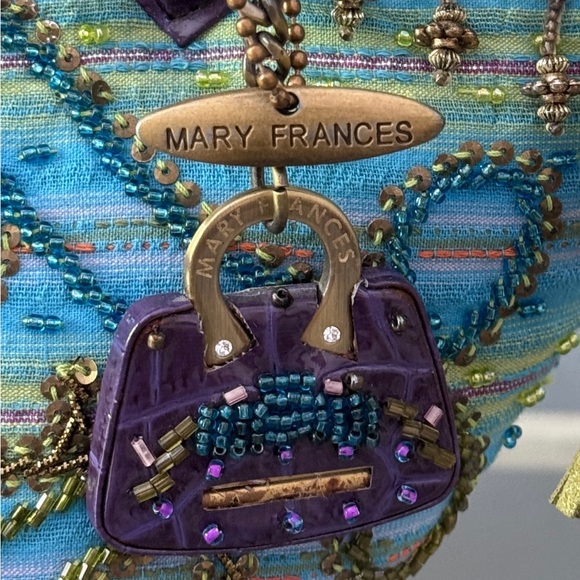 Mary Frances Vintage Vibrant Hand Sewn Beaded Silk Hand Bag/Purse. - Picture 3 of 11